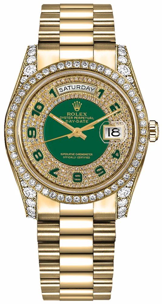 Rolex Day-Date 36 Green Dial Diamonds